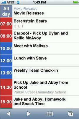 Google Calendar visibile su iPhone e iPod Touch
