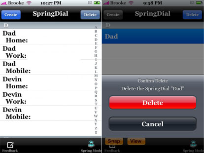 SpringDial 0.99: chiamate veloci