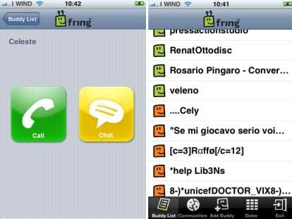 fring_iphone Frign per iPhone
