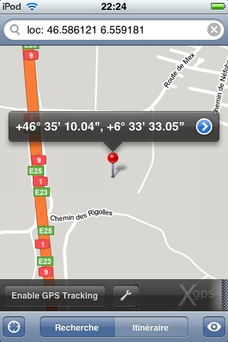 xgps_iphone_project_screen xgps navigazione gps su iphone screenshot