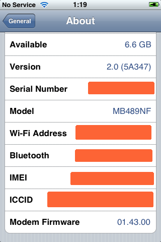 Modem iPhone 3g