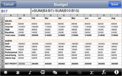spreadsheet