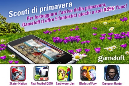 sconti sconti 414x276 Gameloft celebra la Primavera con 5 giochi per iPhone ed iPod Touch a 0.99€!