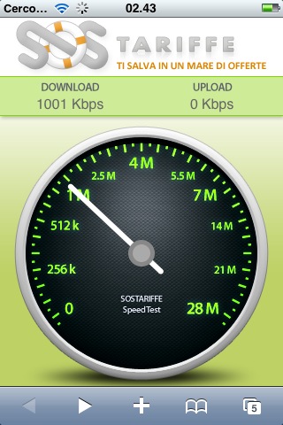 Speed Test Internet Mobile: monitora la velocità della connessione su iPhone ed iPad con SOS Tariffe ed iPadItalia!